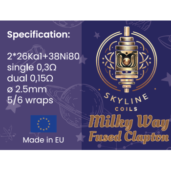 Coil SkyLine Milky Way Fused Clapton 0.3Ohm 2.5mm