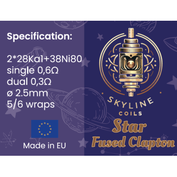 Grzałka SkyLine Star Fused Clapton 0.6Ohm 2.5mm