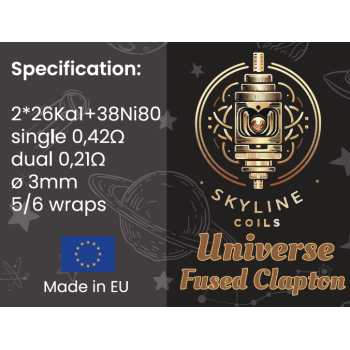 Grzałka SkyLine Universe Fused Clapton 0.42Ohm 3mm